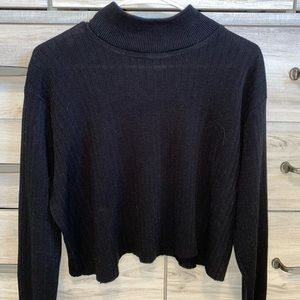 Black Mock Neck Sweater